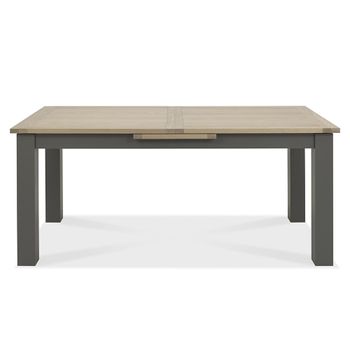 Oakham Dark Grey and Scandi Oak 6-10 Seater 180cm-225cm Extending Dining Table