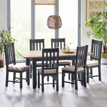Bordeaux Grey 6-8 Seater 180cm-220cm Butterfly Extending Dining Table
