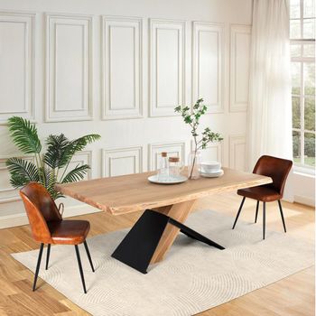 Brindisi Acacia Wood 8 Seater Pedestal Dining Table - Sizes Available