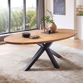 Coen Oak Oval Dining Table with Spider Legs - Sizes Available