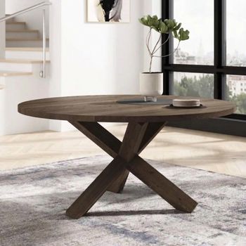 Coen Oak Round Dining Table with Spider Legs - Sizes Available