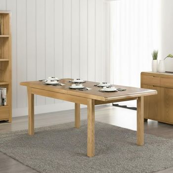 Curve Oak 6-8 Seater 150cm-200cm Extending Dining Table