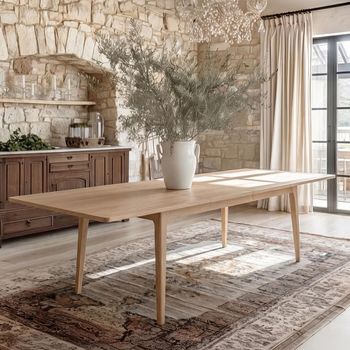 Darwin Natural 8-12 Seater 240cm-340cm Extending Dining Table