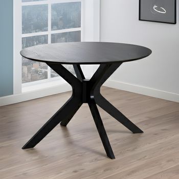 Duncan Black 4 Seater 105cm Round Dining Table