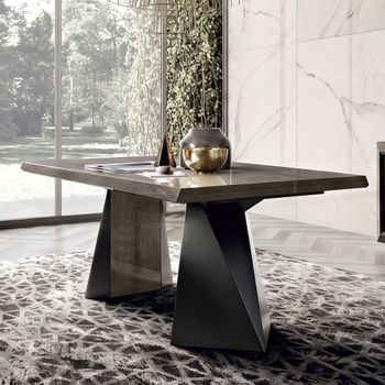 Elite Italian Extending Dining Table - 160cm-260cm - 6-10 Seater - Tent Base - Silver Birch