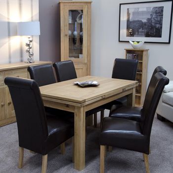 Elegance Oak 4-8 Seater 130cm-220cm Extending Dining Table