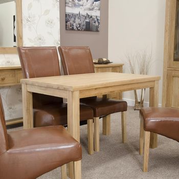 Elegance Oak 4 Seater 120cm Dining Table