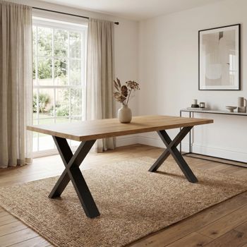 Fargo Oak Type H Dining Table - Sizes Available