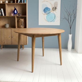 Jenson Oak 4 Seater 110cm Round Dining Table