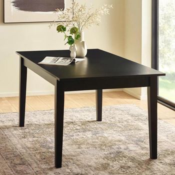 Knoxley Black Oak Veneer 6-10 Seater 173cm-251cm Extending Dining Table
