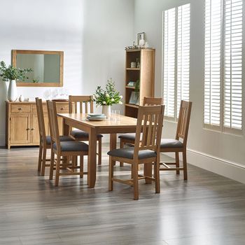Mallory Oak 4-6 Seater 140cm-180cm Extending Dining Table