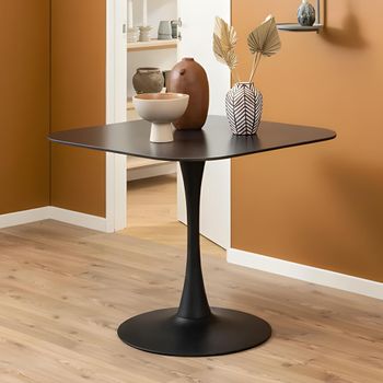 Malta Black Ceramic 2 Seater 90cm Square Dining Table