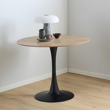 Malta Brown Ceramic 2 Seater 90cm Round Dining Table