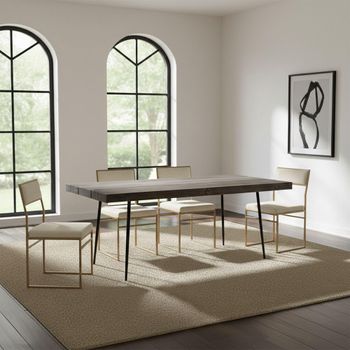 Mason Stone Grey Oak 6 Seater 180cm Dining Table
