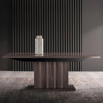 Matera Italian Wood Grain 8-10 Seater 200cm-250cm Pedestal Extending Dining Table