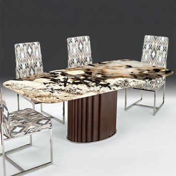 Mayfair Marble Pedestal Dining Table - Sizes Available
