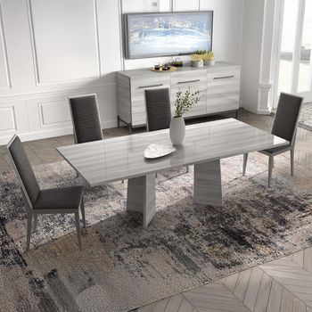 Mia Grey 6-10 Seater 180cm-225cm Extending Dining Table