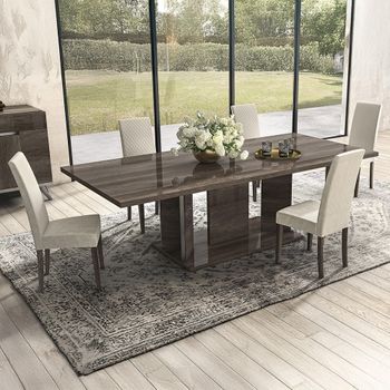 Modern Medea Pedestal Vintage Oak 10 Seater 250cm Dining Table