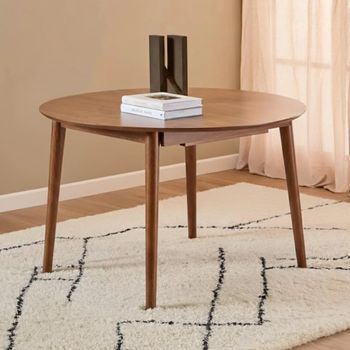 Montreux Walnut Round 4-6 Seater 115cm-154cm Extending Dining Table