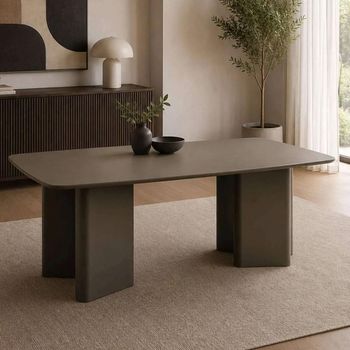 Moro Matt Chocolate Brown Wood 8 Seater 200cm Dining Table