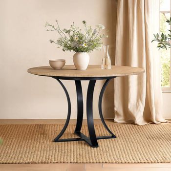 Olbia Beige Marble 4 Seater 120cm Round Pedestal Dining Table