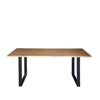 Oristano Acacia Wood and Iron 6 Seater Dining Table - Sizes Available