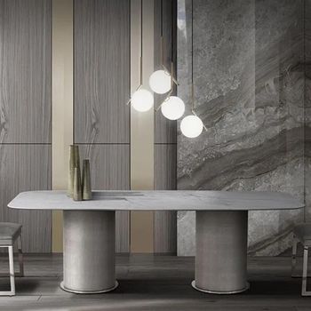 Prestige Dining Table with Marble with Pedestal Base - Sizes Available