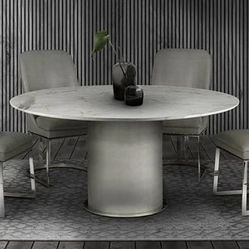 Prestige Marble Round Pedestal Dining Table - Sizes Available