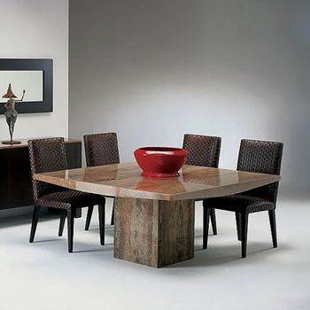 Roma Marble Boat Edge Dining Table - Sizes Available