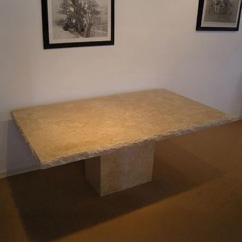 Roma Marble Chiseled Edge Dining Table - Sizes Available