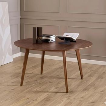 Roxby Walnut 6 Seater 140cm Round Dining Table