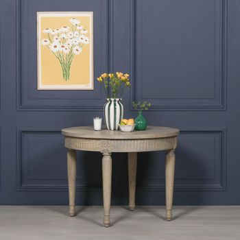 Rustic White Cedar 4-8 Seater 100cm-199cm Round Extending Dining Table