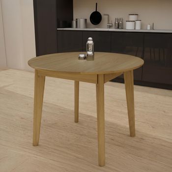 Scandic Oak 4 Seater 95cm Round Dining Table