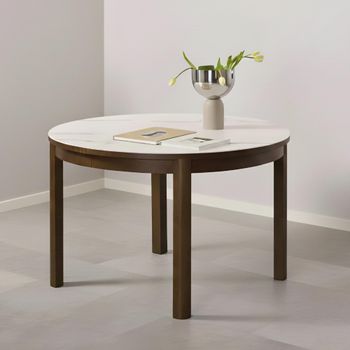 Southampton Ceramic Top Dark Oak 4 Seater 120cm Round Dining Table