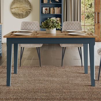 Signature Blue 4 Seater 140cm Dining Table