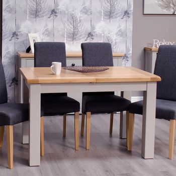 Diamond Painted 4-6 Seater 120cm-153cm Extending Dining Table