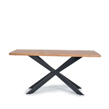 Terni Solid Acacia Wood 8 Seater Dining Table with Spider Legs - Sizes Available