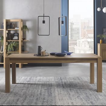 Turin Light Oak 4-6 Seater 125cm-165cm Medium End Extending Dining Table