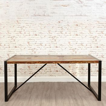 Urban Chic Reclaimed Wood 6 Seater 180cm Large Dining Table