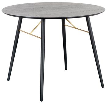 Barcelona Black 4 Seater 100cm Round Dining Table