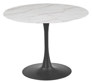 Circe White Ceramic 4 Seater 100cm Round Dining Table