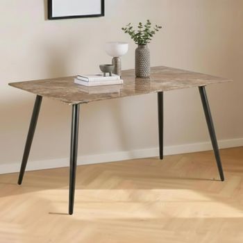Wicklow Brown Ceramic 4 Seater 140cm Dining Table