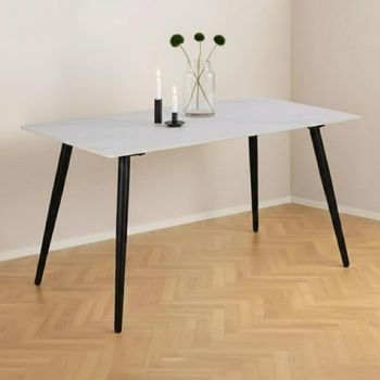 Wicklow White Ceramic 4 Seater 140cm Dining Table