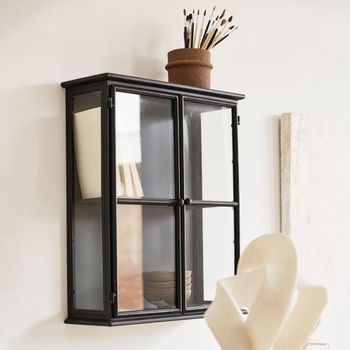 Downtown Black 2 Door Small Display Cabinet