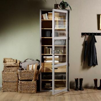 Viva Grey 1 Door 2 Drawer Display Cabinet
