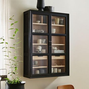 Viva Black Wall 2 Door 2 Drawer Cabinet