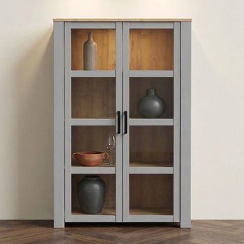 Bohol Grey 2 Door Display Cabinet