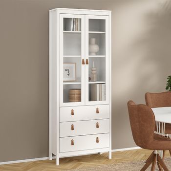 Barcelona White 2 Door Display Cabinet