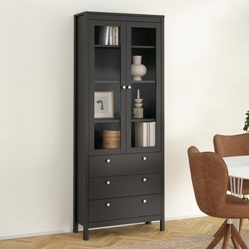 Madrid Black 2 Door Display Cabinet