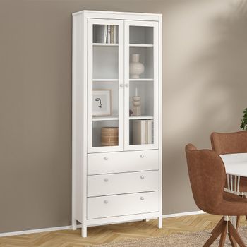Madrid White 2 Door Display Cabinet